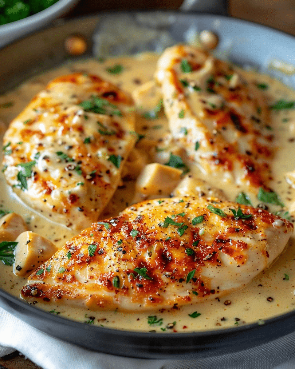 Chicken Fillet in Spicy, Creamy Garlic‑Parmesan Sauce