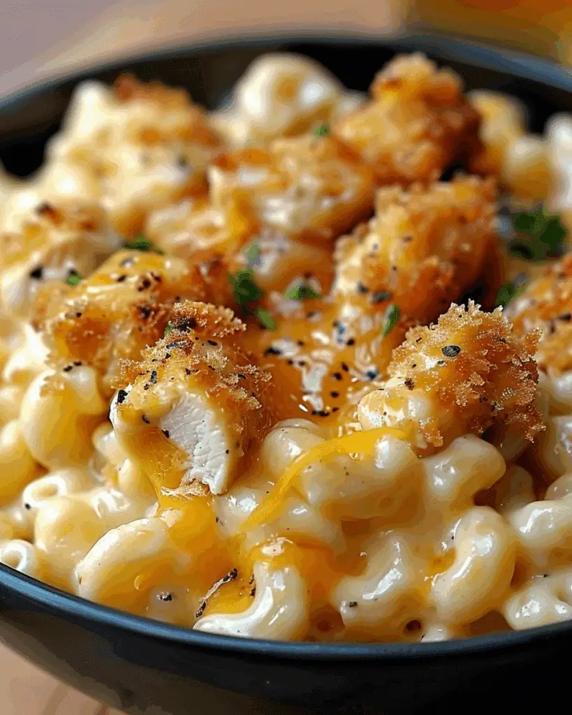 Creamy Honey Pepper Chicken Mac and Cheese Delight