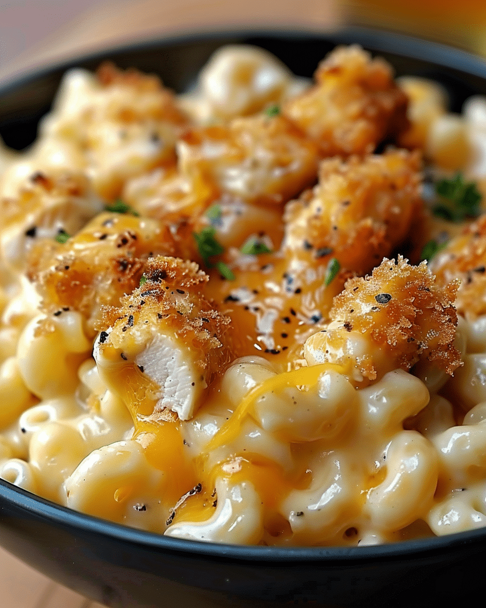 Creamy Honey Pepper Chicken Mac and Cheese Delight