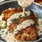 Parmesan Crusted Chicken with Creamy Garlic Sauce