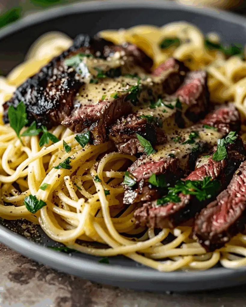 Garlic Butter Steak Lightning Noodles