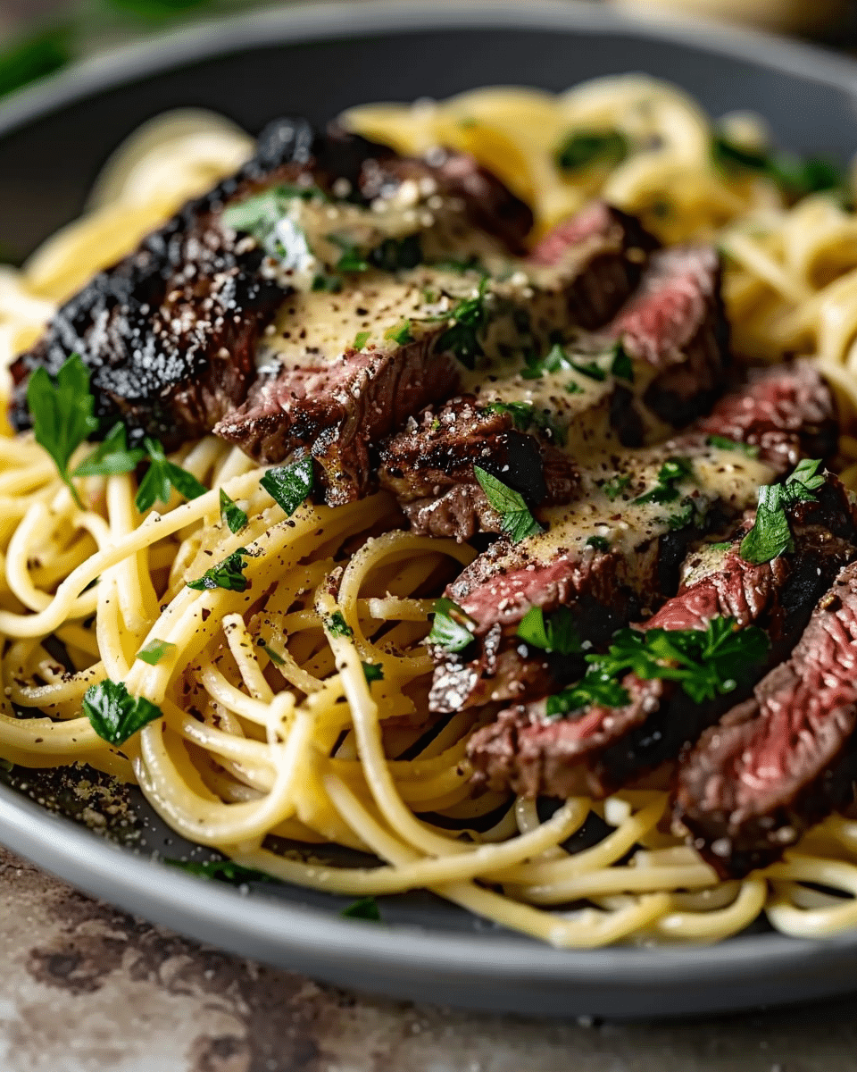 Garlic Butter Steak Lightning Noodles