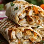 Easy Cheesy Garlic Chicken Wraps