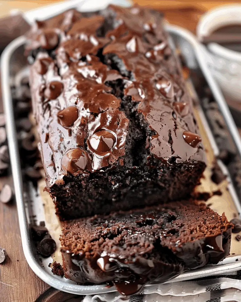 Hot Fudge Brownie Bread