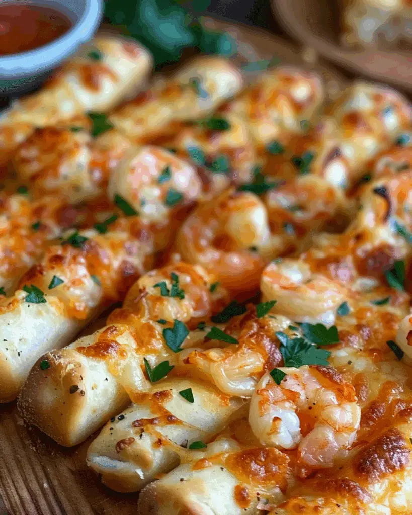 Shrimp and Crab Bomb Pizza Sticks