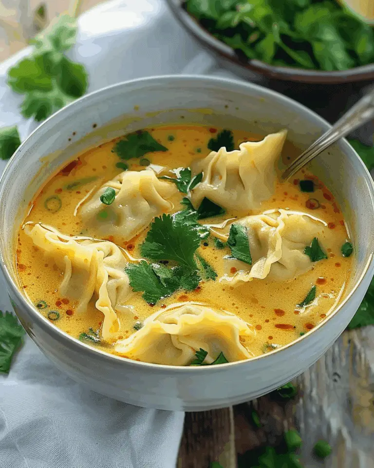 Delicious Curry Dumpling Soup