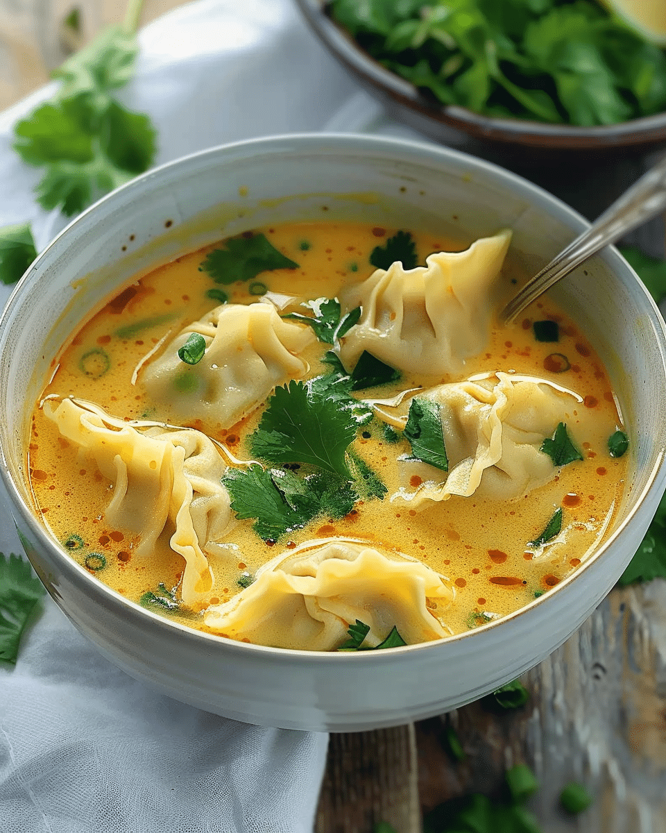Delicious Curry Dumpling Soup