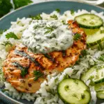Dump-and-Bake Chicken Tzatziki with Rice