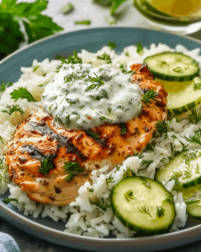 Dump-and-Bake Chicken Tzatziki with Rice