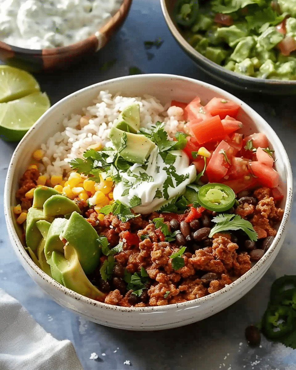 Healthy Turkey Taco Bowl That Works for Dinner or Meal Prep