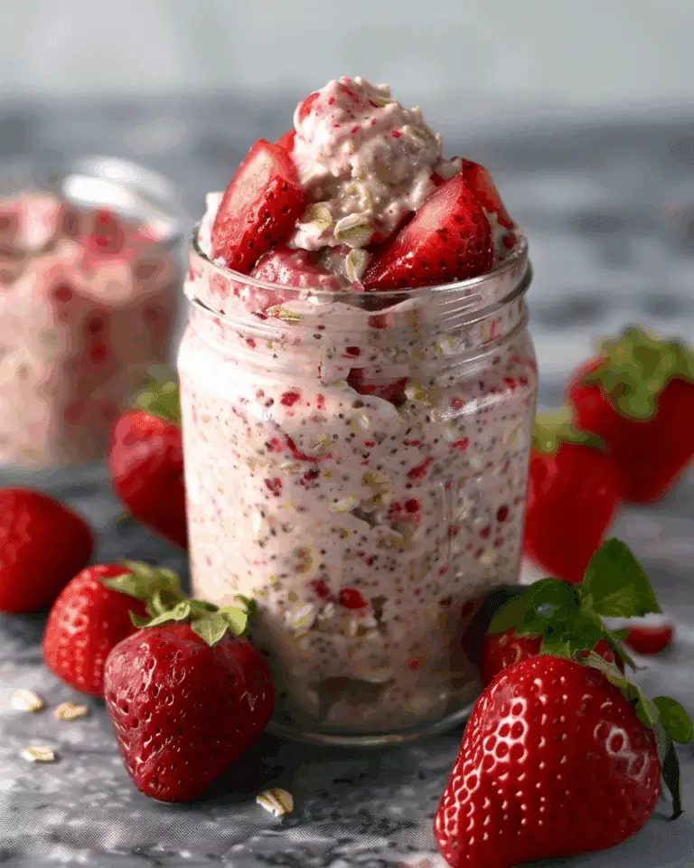 Strawberries and Cream Overnight Oats