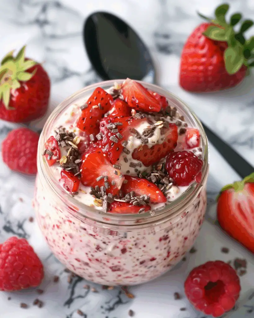 Strawberries and Cream Overnight Oats