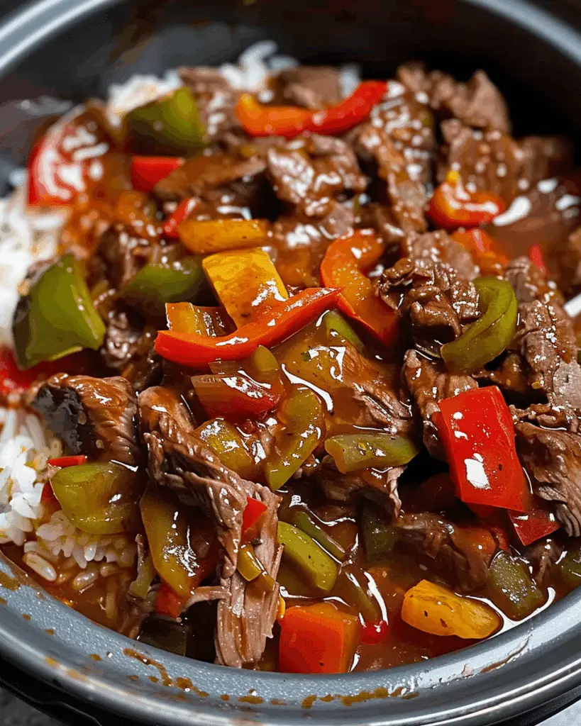 Slow Cooker Pepper Steak