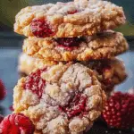 Buttery Raspberry Crumble Cookies