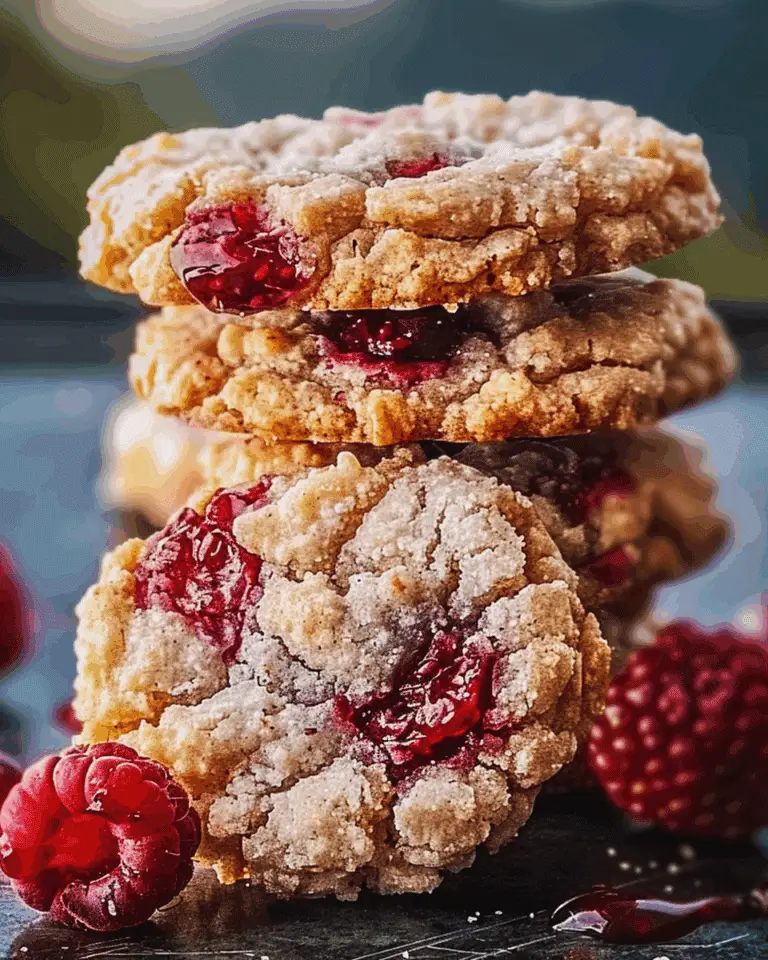Buttery Raspberry Crumble Cookies