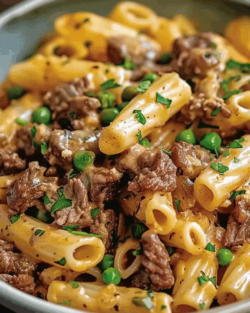 Cheesy Penne with Ground Beef