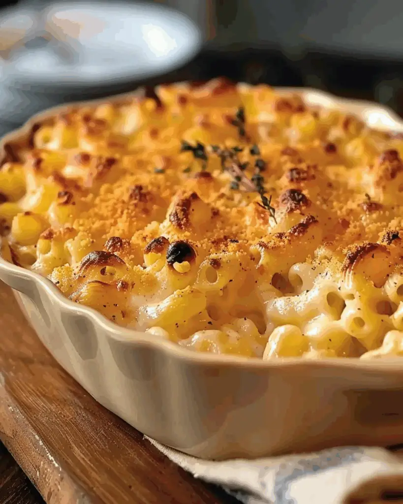 Three‑Cheese Baked Macaroni