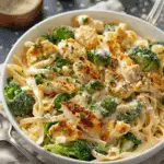 Irresistible Chicken and Broccoli Alfredo Bake