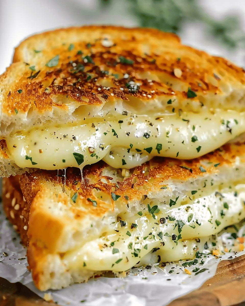 Garlic Bread Grilled Cheese