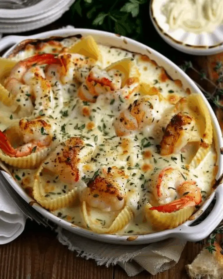 Garlic Butter Lobster‑Filled Jumbo Pasta Shells