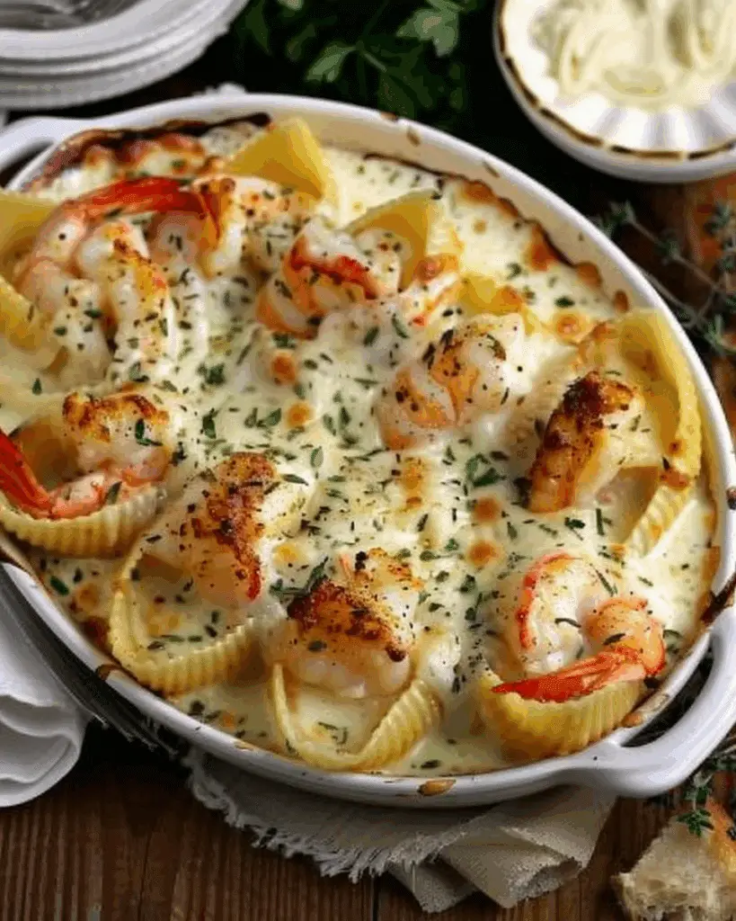 Garlic Butter Lobster‑Filled Jumbo Pasta Shells