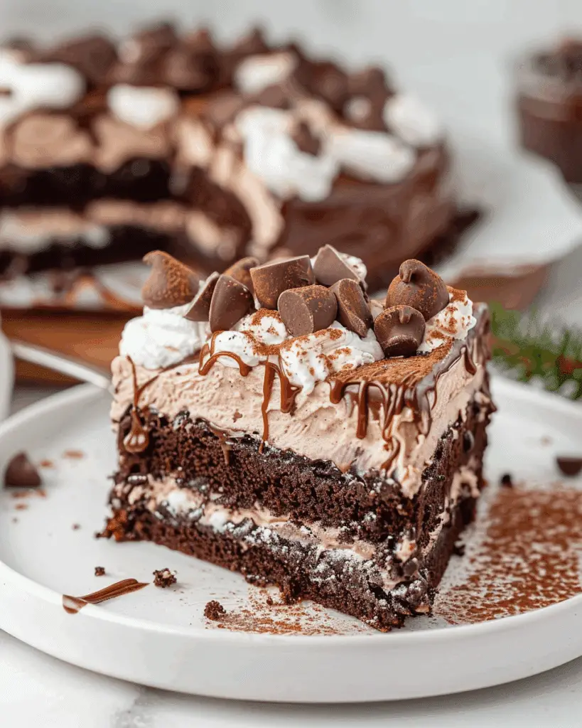 Hot Chocolate Poke Cake