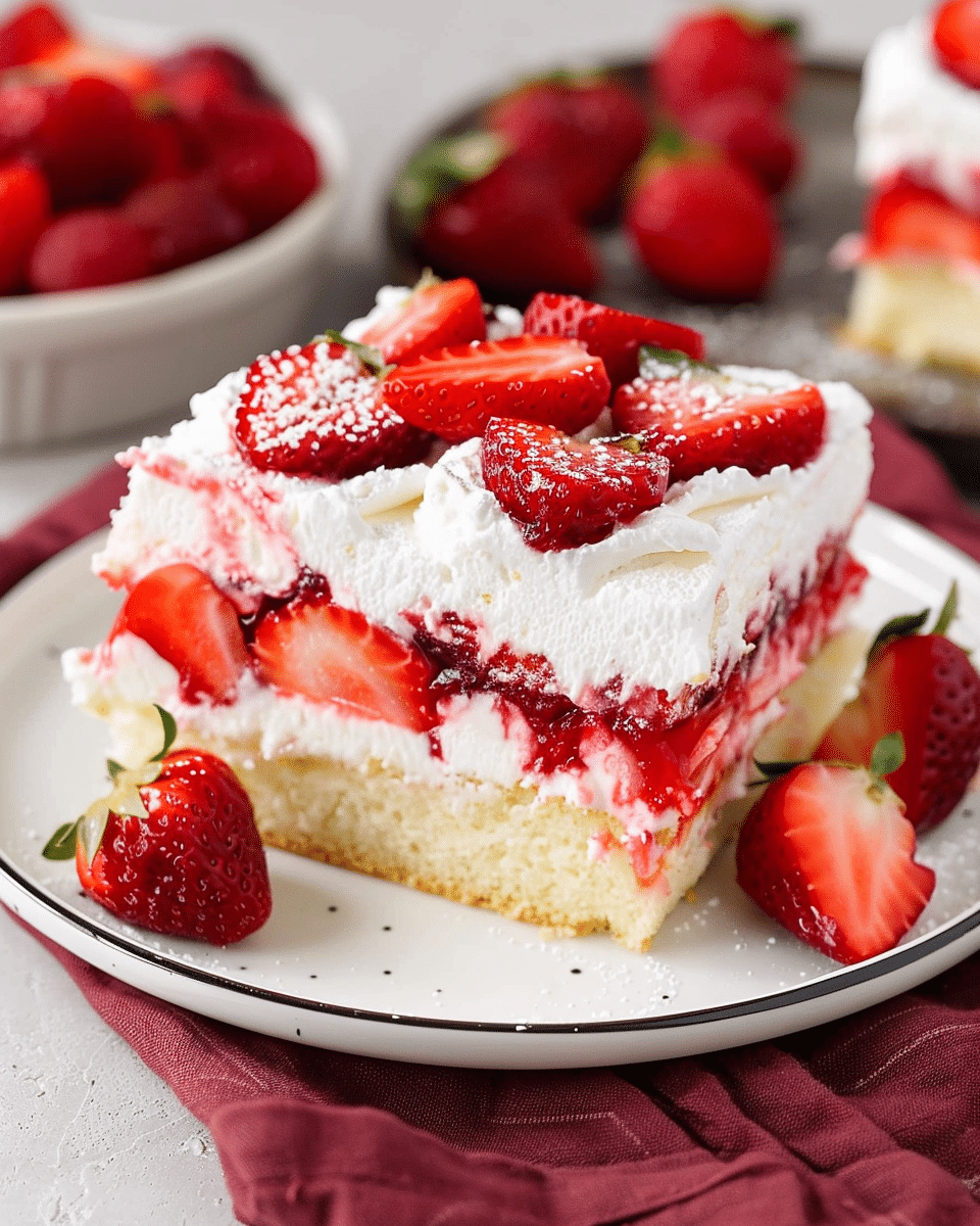 Strawberry Shortcake Poke Cake