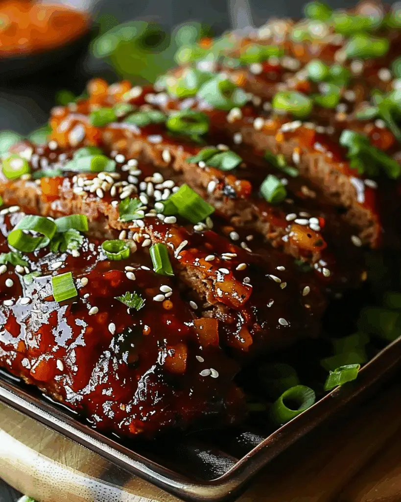 Sweet & Spicy Korean BBQ Meatloaf