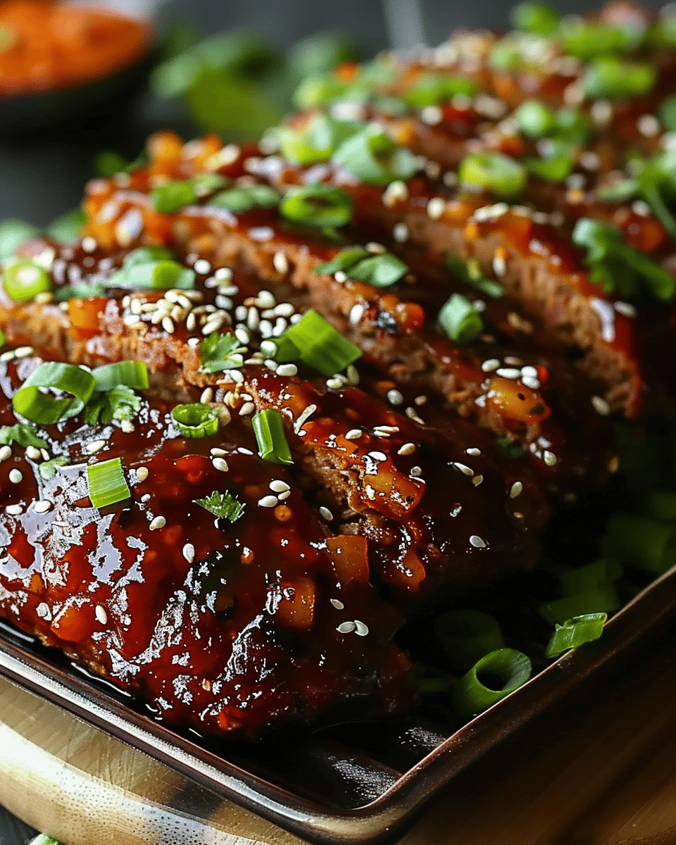 Sweet & Spicy Korean BBQ Meatloaf