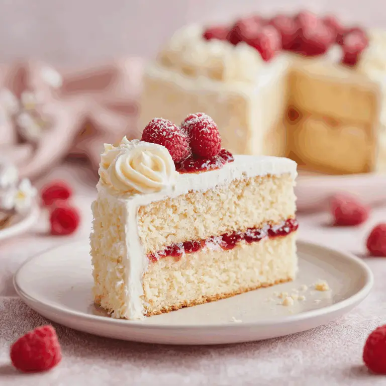 White Chocolate Raspberry Cake