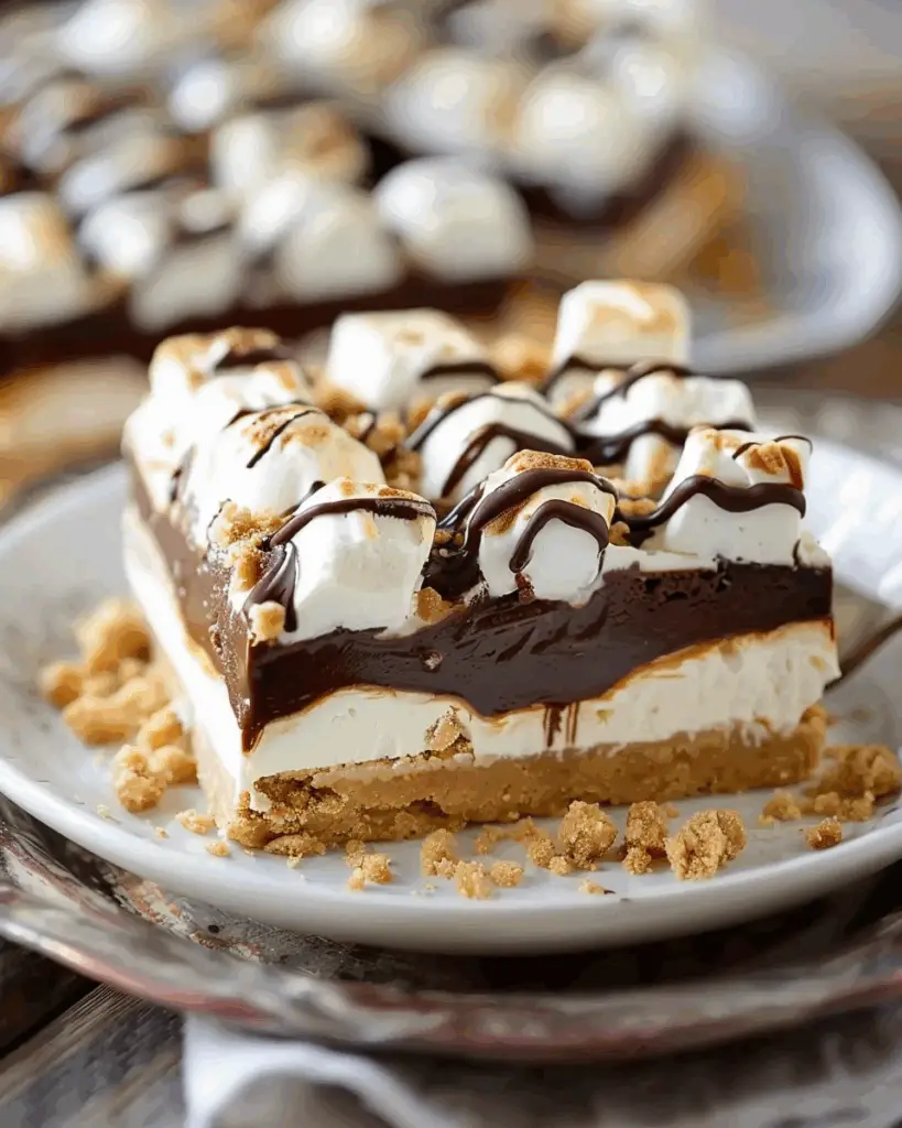 No Bake S’mores Cheesecake Bars
