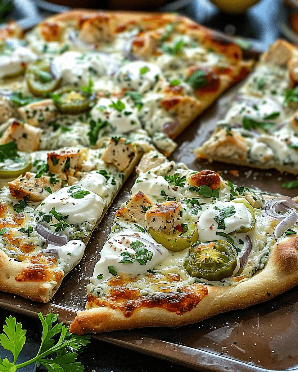 Tzatziki Chicken & Veggie Naan Pizza