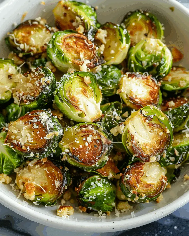 Crispy Garlic Parmesan Brussels Sprouts