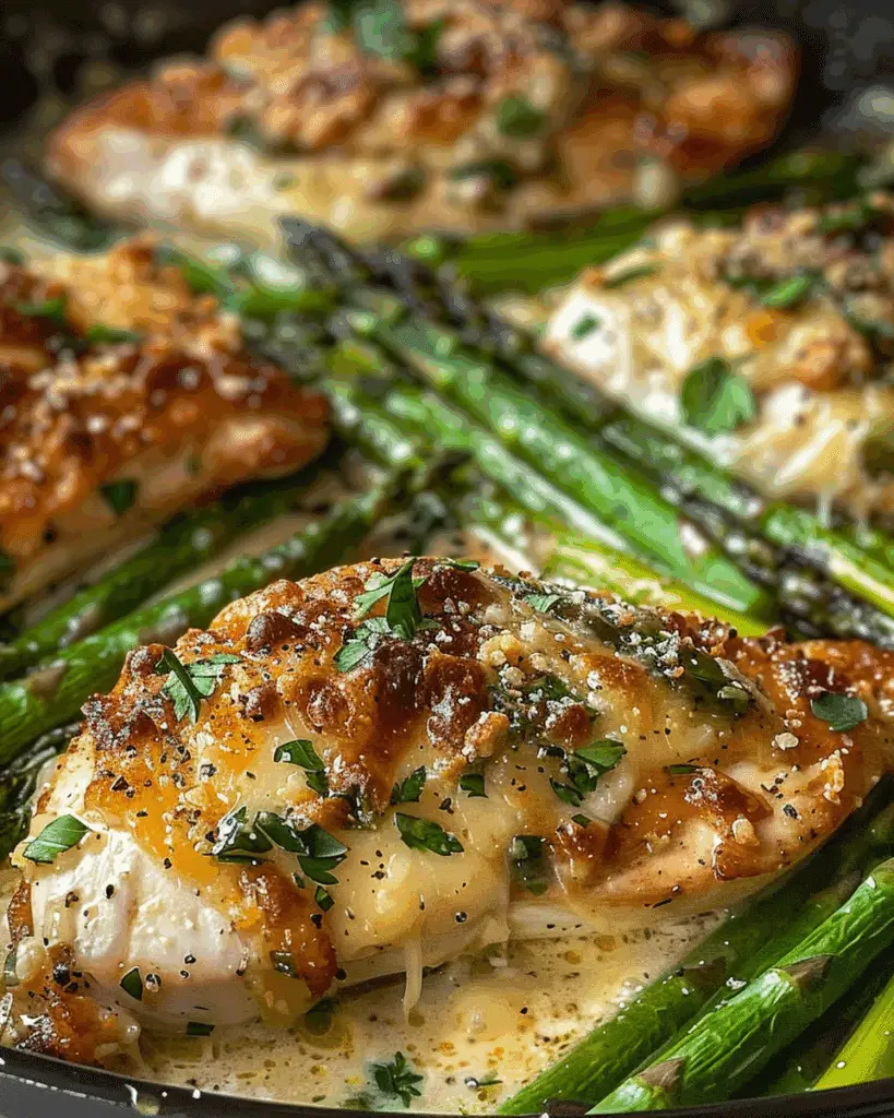 Savory Caesar Chicken & Asparagus