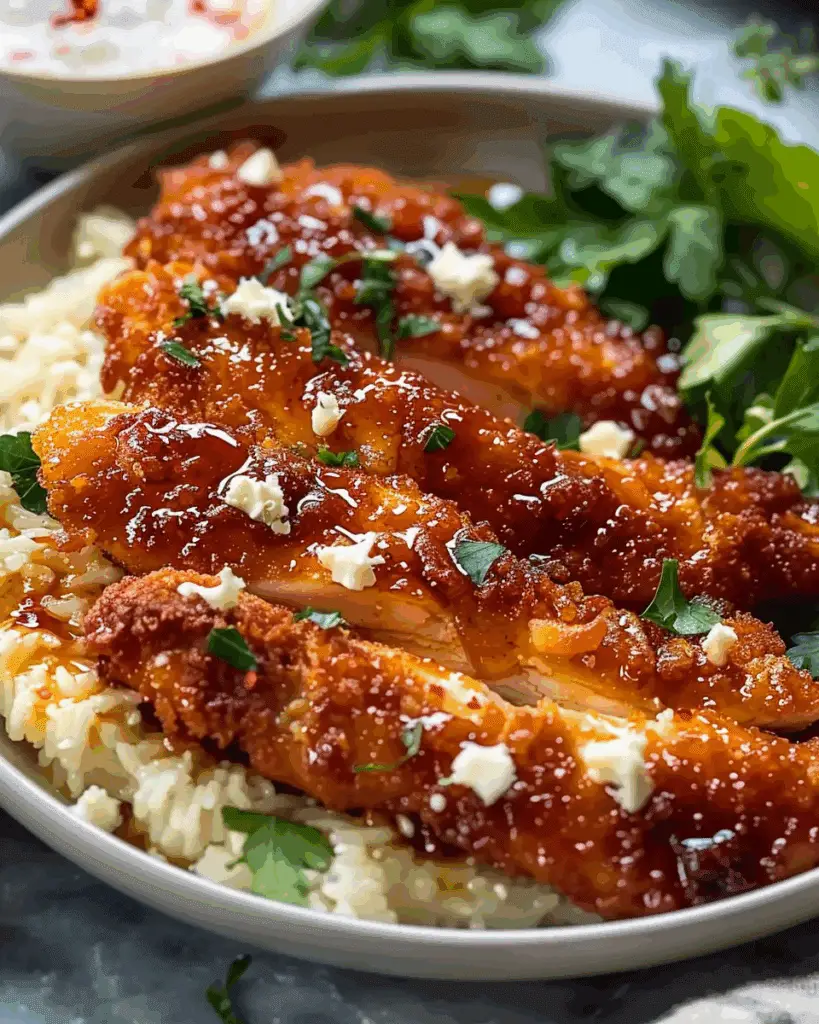 Crispy Hot Honey Feta Chicken