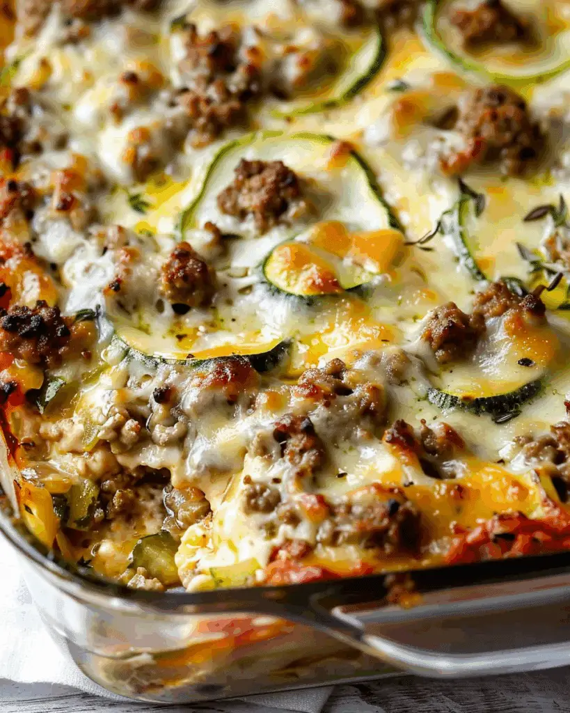 Ground Beef Zucchini Casserole