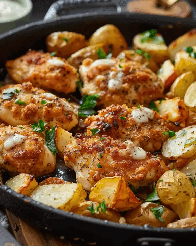 Garlic Parmesan Chicken and Potatoes (One-Pan Dinner)