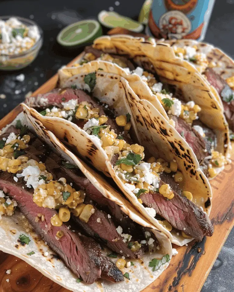 Grilled Steak Elote Tacos