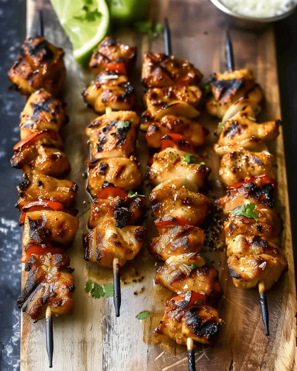 Grilled Thai Coconut Chicken Skewers