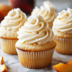 The Best Honey Peach Cream Cheese Cupcakes