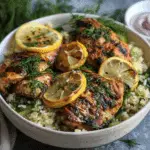 Mediterranean Lemon-Dill Chicken Bowls