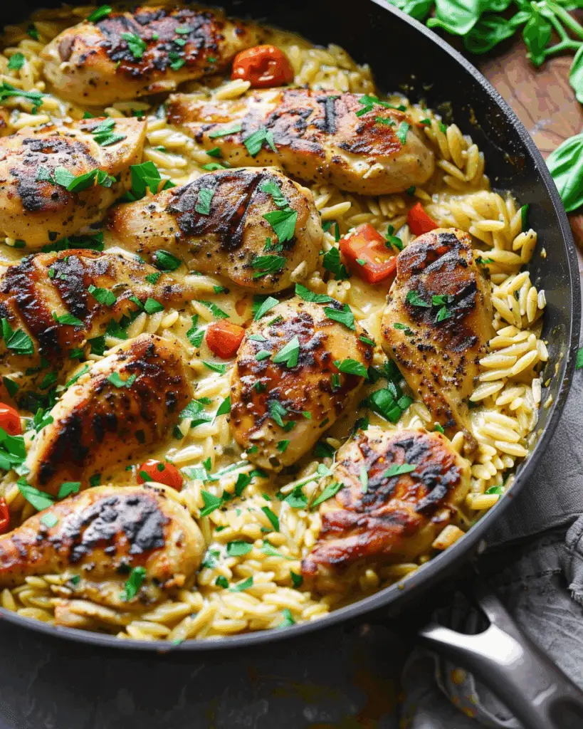 30‑Minute, One‑Pan Creamy Chicken Orzo
