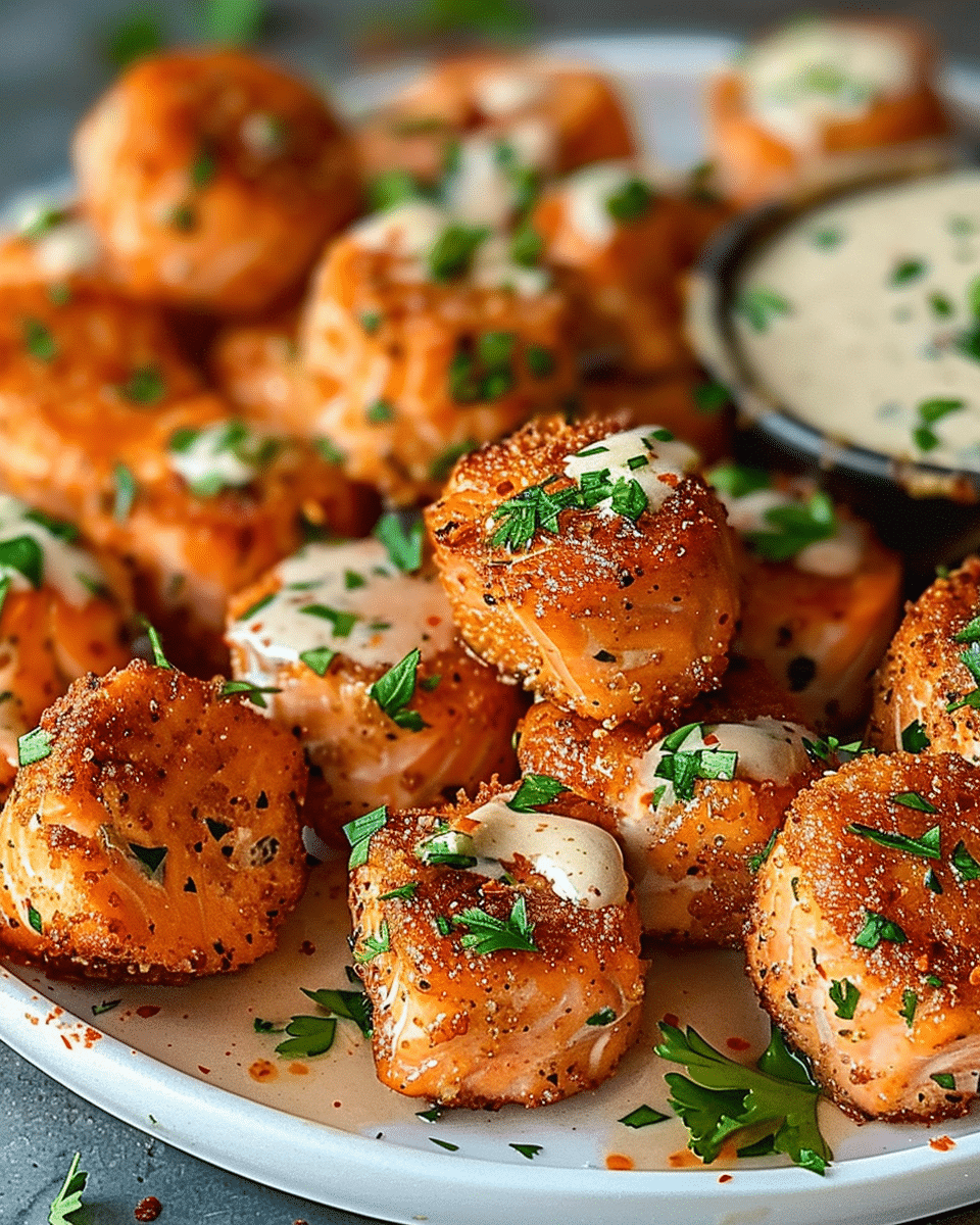 Crispy Bang Bang Salmon Bites