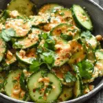 Cucumbers in Spicy Peanut Sauce