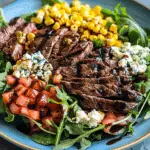 Grilled Balsamic Steak Salad with Gorgonzola & Corn