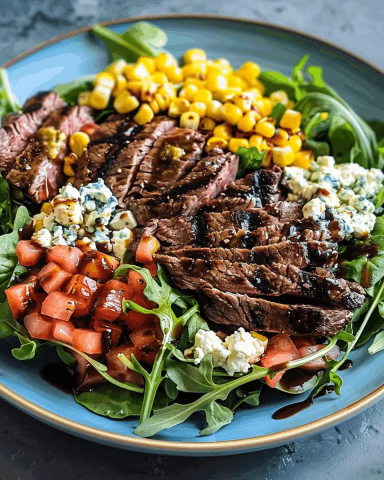 Grilled Balsamic Steak Salad with Gorgonzola & Corn