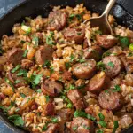 Sausage, Pepper, and Rice Skillet