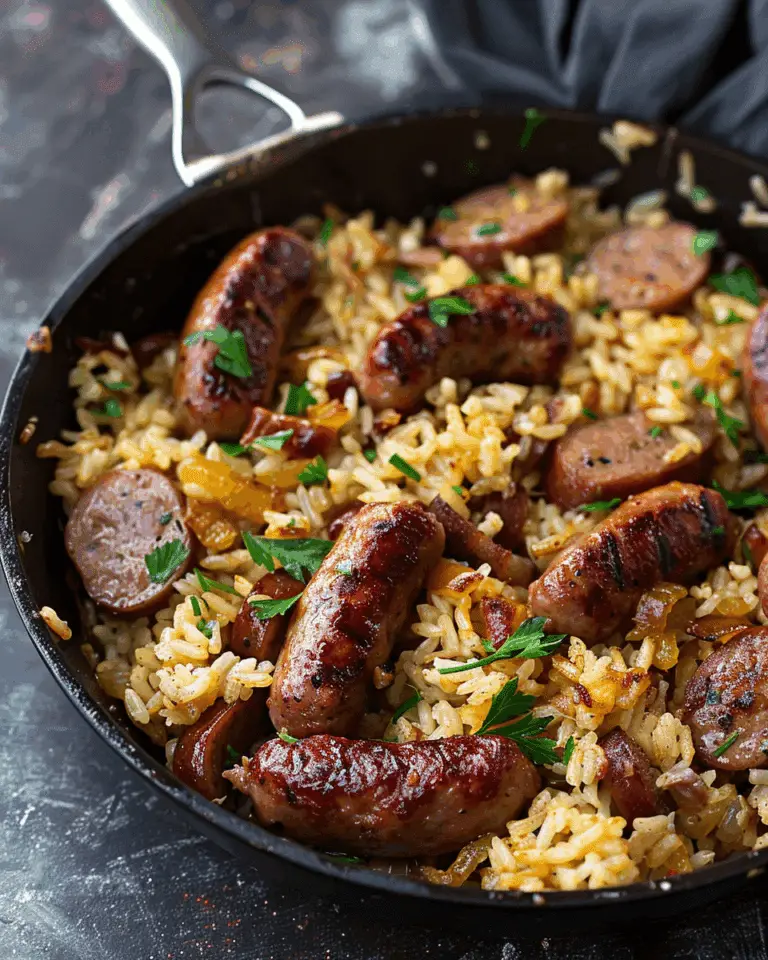 Sausage, Pepper, and Rice Skillet