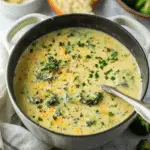 High Protein Broccoli Cheddar Soup