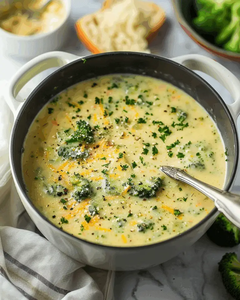 High Protein Broccoli Cheddar Soup